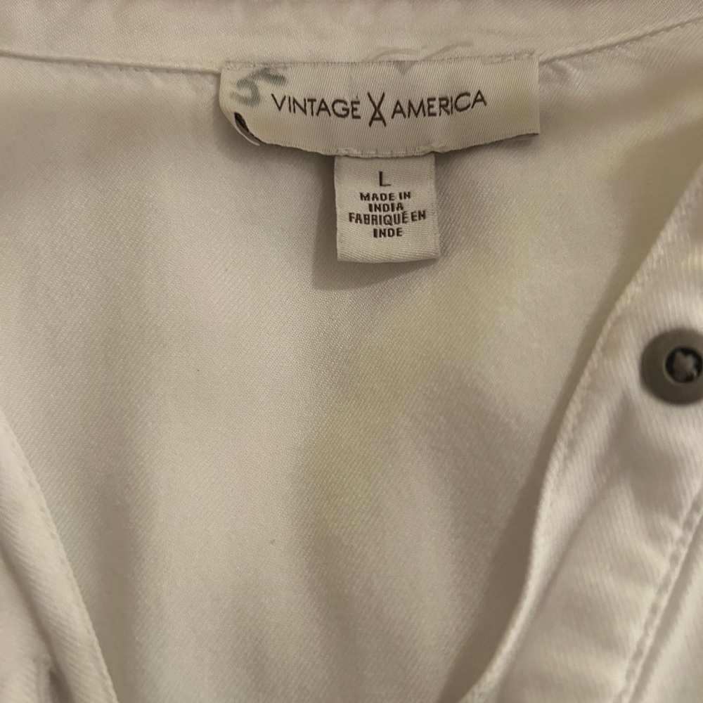 Vintage America Crisp White Blouse